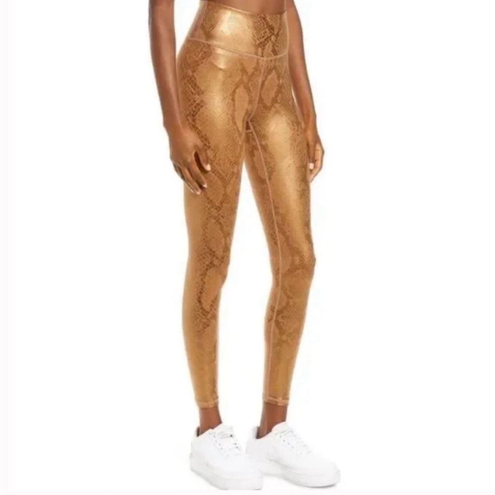 IVL Collective Foil Snakeskin Gold Leggings. SIZE: 10.